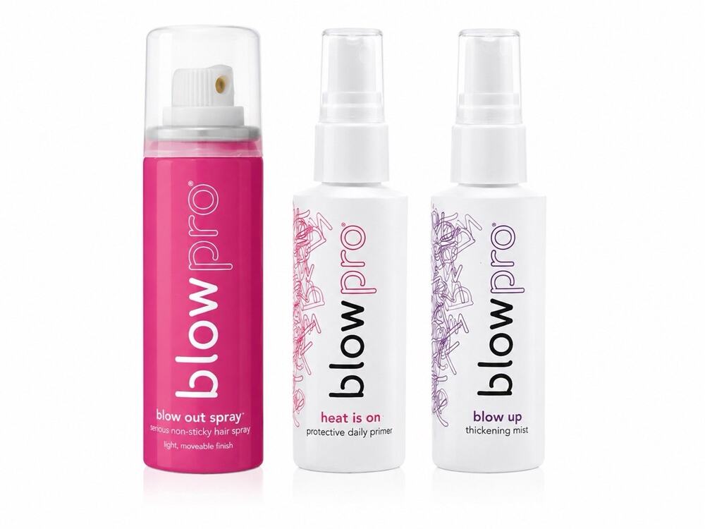 Blowpro Hair Styling Travel Set Blow Out Spray Heat Is On Blow Up 3 Pc